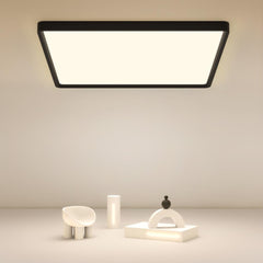 Modern Flat Industrial Black Flush Mount Ceiling Lights for Kitchen Dining Room Lighting