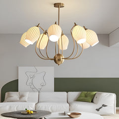 4 Lights Ceramics Flower shaped Warm Light Modern Ceiling Lights
