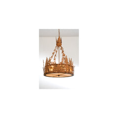 4 Light 22" Wide Mini Pendant with Handmade Shade