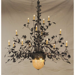 18 Light Up / Down Lighting Chandelier from the Acorn & Oak Leaves Collection