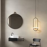 Artistic Rounded Rectangle LED Modern Pendant Lighting Kitchen Island Lighting