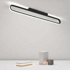 24'' Rectangle LED Black Flush Mount Ceiling Light Wall Lights