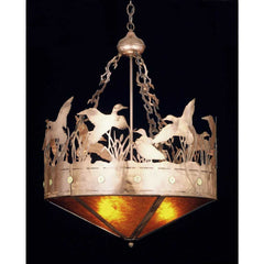 3 Light 24" Wide Pendant with Handmade Shade