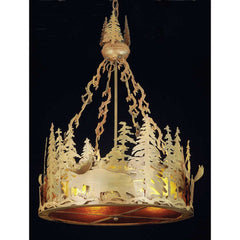 3 Light 24" Wide Pendant with Handmade Shade