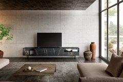 36e8 Glass TV Unit - Sahara Noir