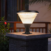 18.9-Inch H 1-Light Black Round Pier Mount Post Light