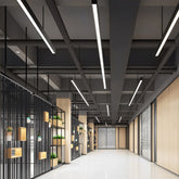 6 Stuks 120 cm Rechthoekige Aluminium Lange Lineaire LED Moderne Kantoor Ophanglampen