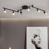 Adjustable Iron GU10 Bulb Black Nordic Ceiling Lights Flush Mount Lighting