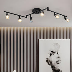 Verstelbare IJzeren GU10 Lamp Zwart Scandinavische Plafondlampen Opbouwverlichting