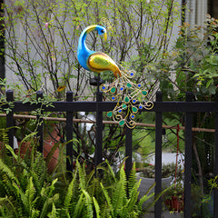 43.7 In. Peacock Solar-Powered Garden Stake - 2-Pack