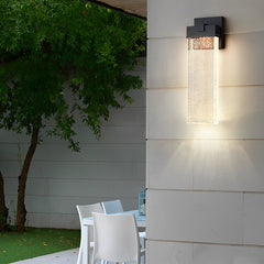 Rectangular Bubble Crystal Waterproof LED Modern Outdoor Wall Lamp