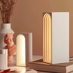 Nordic USB Concrete LED Rectangle Table Lamp