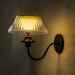 Black Metallic Arm Solar Outdoor Wall Light - Adjustable Acrylic Shade