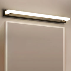 15.74'' Linear LED Vanity Light Black Bathroom Fixture with Mesh Light Filter