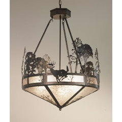 3 Light 26" Wide Pendant with Handmade Shade