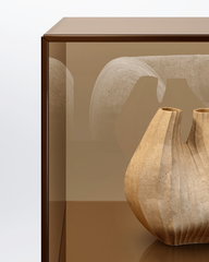 36e8 Glass TV Unit - Natural Wildwood