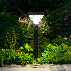 Black Solar LED Bollard Path Light for Garden