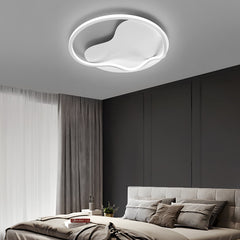 Round Minimalist 3 Step Dimming LED Dimmable White Modern Ceiling Lights