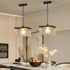 1/2-Light Glass 3 Step Dimming Chandelier Dining Room Light Fixtures