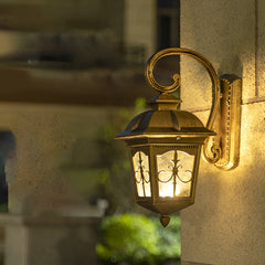 Waterdichte Retro Elegante LED Glazen Europese Stijl Buitenwandlampen