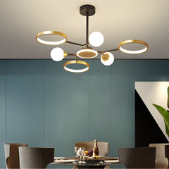 6 Lichten Cirkels LED Moderne Plafondverlichting Kroonluchter Hanglamp