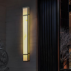 Long Strip Rectangular Waterproof LED Black Modern Outdoor Wall Lamp