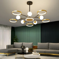 6 Lichten Cirkels LED Moderne Plafondverlichting Kroonluchter Hanglamp