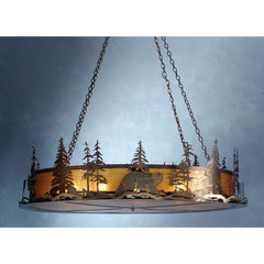 12 Light 66" Wide Pendant with Handmade Shade