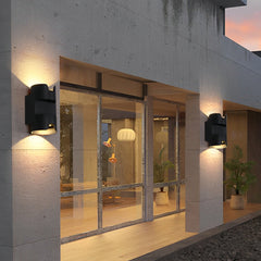 Waterproof Up and Down Light LED Black Modern Wall Washer Light Wall Lamp