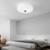Ronde Glazen Trommel Drietraps Dimming LED Nordic Plafondlamp