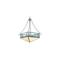 4 Light 31-1/2" Wide Pendant with Handmade Shade