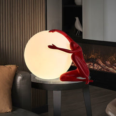 Humanoid Ball Holding Reading light Table Lamp