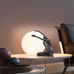 Humanoid Ball Holding Reading light Table Lamp