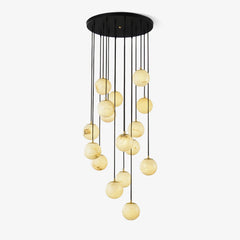 Alabaster Balls Cluster Electrolier Chandelier