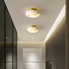 Alabaster Oval Overhead light Ceiling Lamp