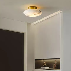 Alabaster Oval Overhead light Ceiling Lamp