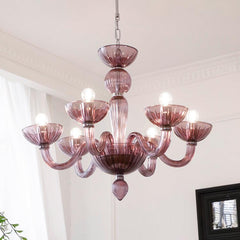 Ares Murano Glass Crown Chandelier