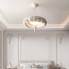 Artistic Carved Plaster Crown Chandelier