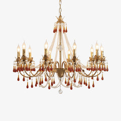Aureate Amber Crystal Ceiling fixture Chandelier