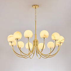 Aurelian Alabaster Globe Candelabrum Chandelier