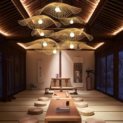 Bamboo Frame Ceiling light fitting Pendant Lamp