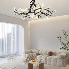 Black Copper Tree Crown Chandelier