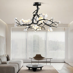 Black Copper Tree Crown Chandelier