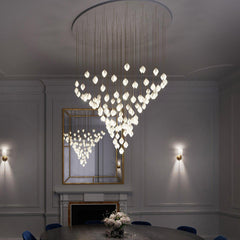 Ceramic Flower Droplight Pendant Light