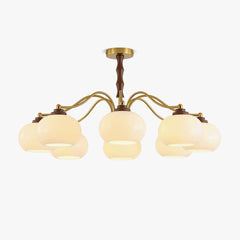 Persimmon Glass Globe Pendant light Chandelier