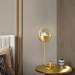 Brass Globular Bedside lamp Table Lamp