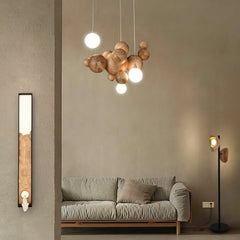 Bubble Wood Balls Gasolier Chandelier