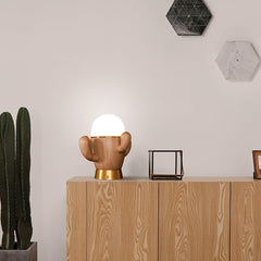 Wooden Cactus Accent lamp Table Lamp