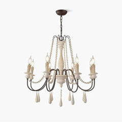 Candle Style Beaded Gasolier Chandelier