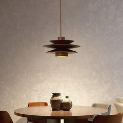 Cascade Wooden Disc Ceiling light fitting Pendant Lamp
